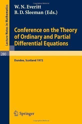 Ordinary and Partial Differential Equations Proceedings of the Fourth Conference held at Dundee Reader