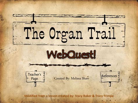 Organ Trail Webquest Worksheet Answers Doc