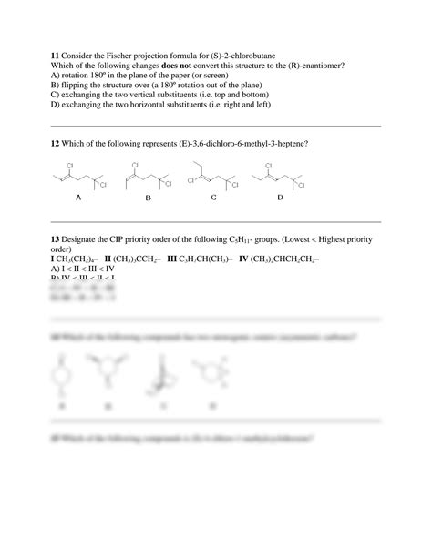 Organic Chemistry Stereochemistry Practice Problems And Answers PDF