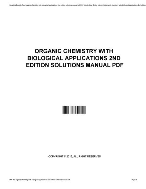 Organic Chemistry With Biological Applications Answer Key Kindle Editon