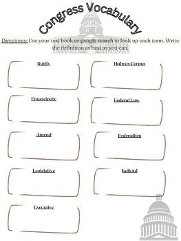 Organization Of Congress Vocabulary Activity 5 Answers Epub