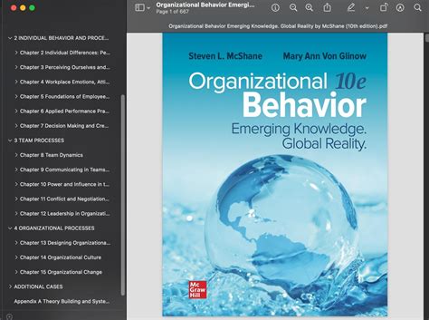 Organizational Behavior Emerging Knowledge Reader