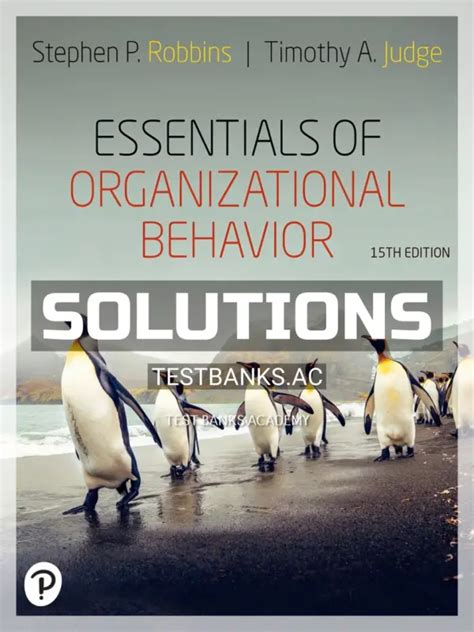 Organizational Behavior Pearson Solution Manual Kindle Editon