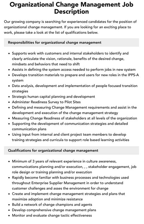 Organizational Change Management Jobs: A Transformative Career Guide