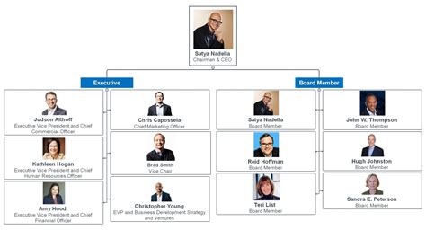 Organizational Structure Chart Of Microsoft