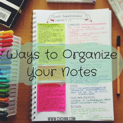 Organize Your Notes: