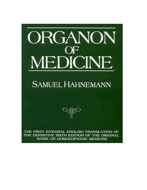 Organon of Medicine PDF