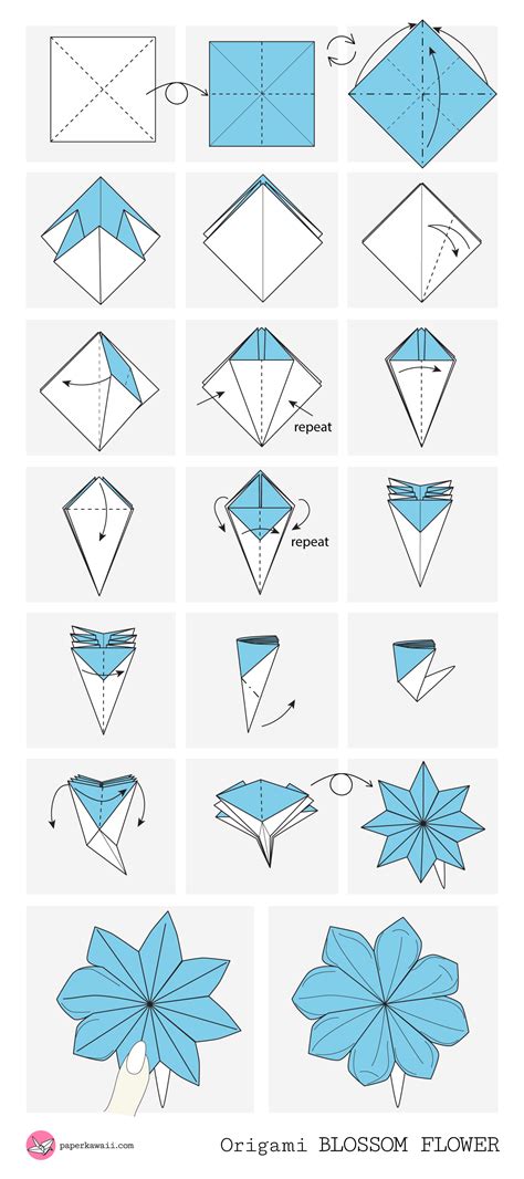 Origami Flower Printable Instructions