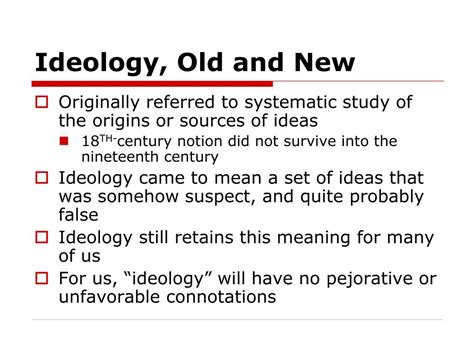 Origins and Ideology