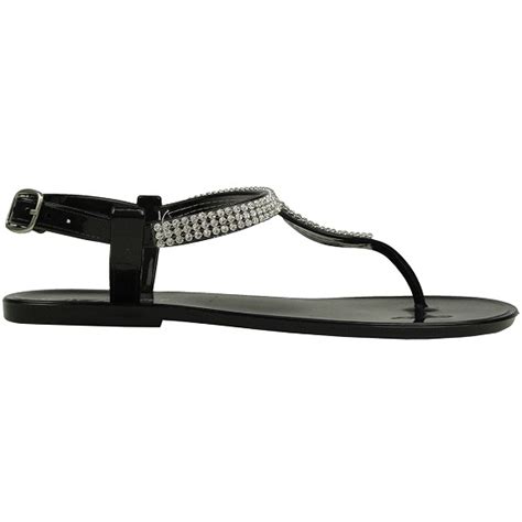 Origins of Rhinestone Black Sandals