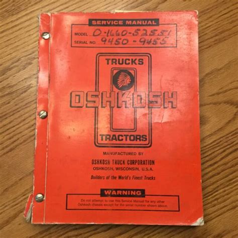 Oshkosh Truck Repair Manuals Ebook PDF