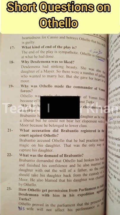 Othello Questions And Answers Kindle Editon