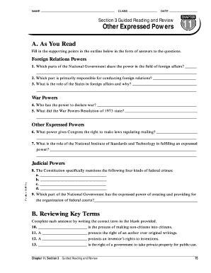 Other Expressed Powers Guided And Review Answers Reader