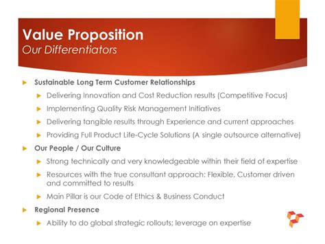 Our Differentiators: A Value-Driven Approach