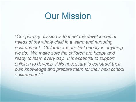 Our Mission: Nurturing the Whole Child