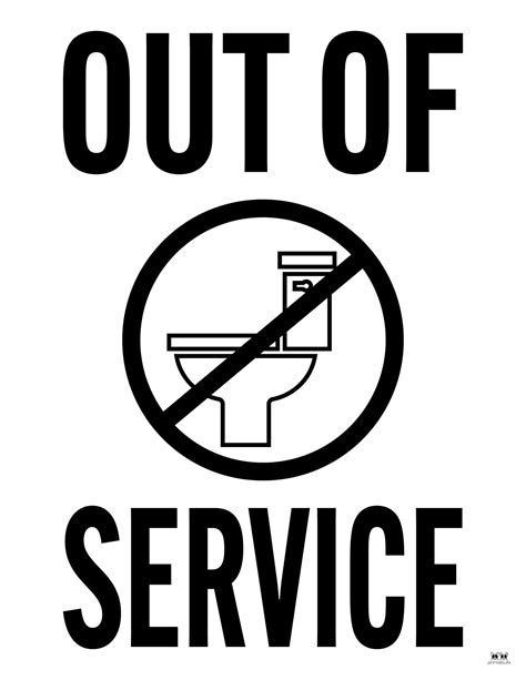 Out Of Service Sign Printable