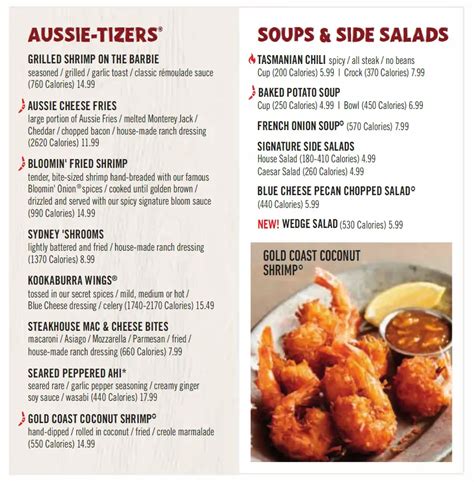 Outback Restaurant Menu Prices: A Comprehensive Breakdown