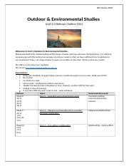 Outdoor And Environmental Studies Unit 2 Answers Reader