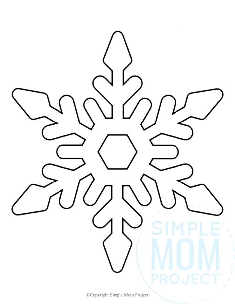 Outline Snowflake Template