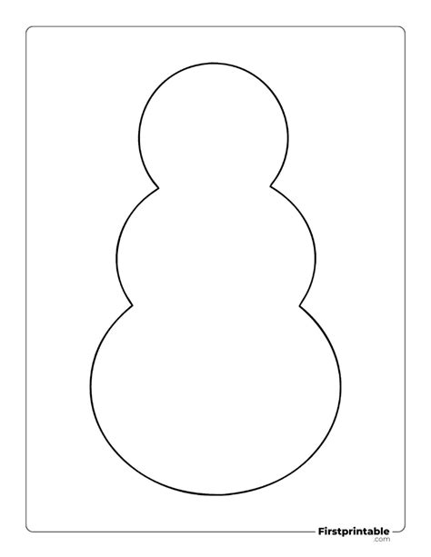 Outline Snowman Template