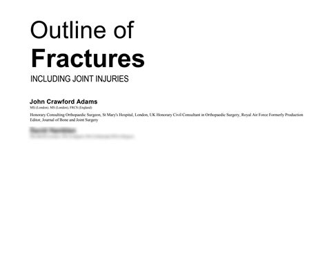 Outline of Fractures Reader