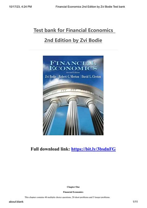 Outlines and Highlights for Financial Economics by Zvi Bodie 2nd Edition Reader