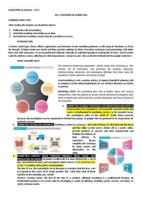 Outlines and Highlights for Marketing by Grewal and Levy Doc