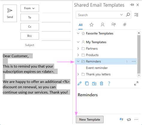 Outlook Email Template With Fillable Fields