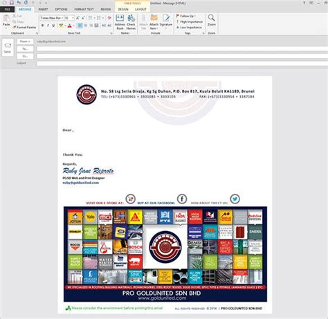 Outlook Email Templates Free