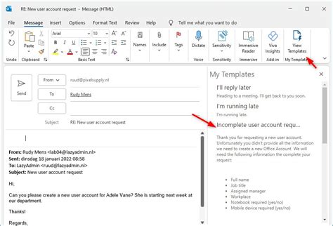 Outlook Templates For Email