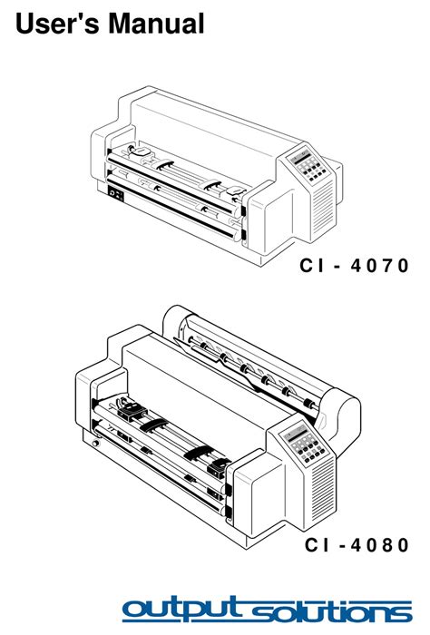 Output Solutions Ci 4040 Printers Owners Manual Epub