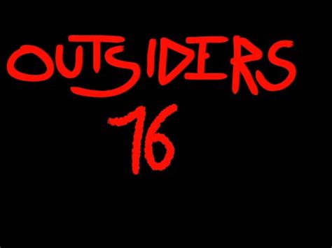 Outsiders 16 Reader