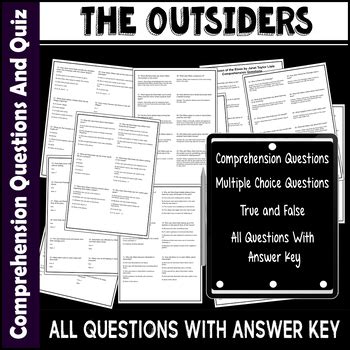 Outsiders Comprehension Test A Answers Key PDF