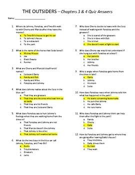 Outsiders Final Test Questions And Answers PDF