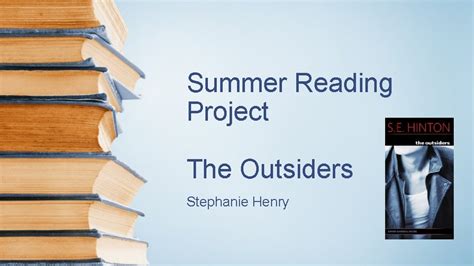 Outsiders Summer Project Answers Kindle Editon