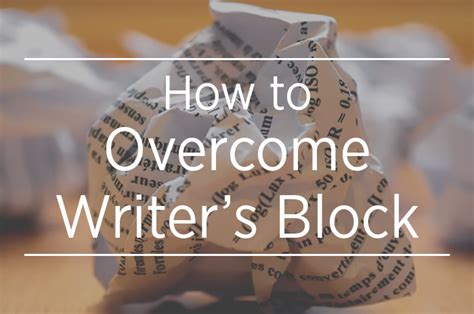 Overcome writer's block: