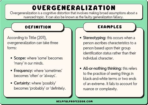 Overgeneralization: