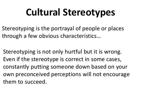 Overreliance on stereotypes: