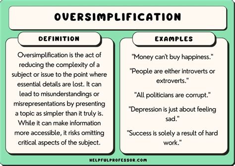 Oversimplification: