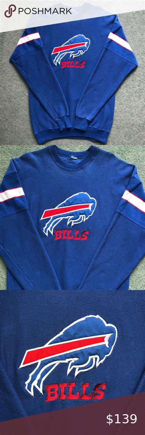 Oversized Vintage Buffalo Bills Crewneck Sweatshirt: Style and Comfort in One