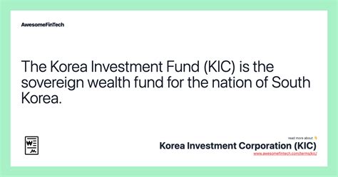 Overview: Korea's Sovereign Wealth Fund