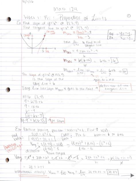 Overview of MATH 124 UW