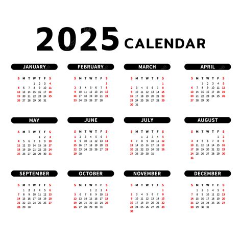 Overview of the 2025 Calendar