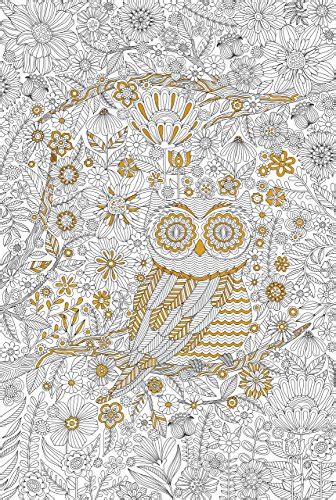 Owl Town Gold Foil Coloring Poster Reader