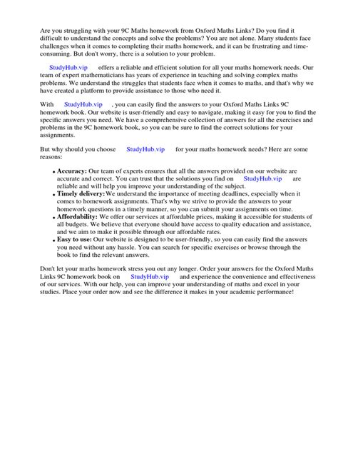 Oxford Maths Links 9c Answers Doc