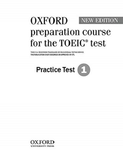Oxford Preparation Course for the TOEIC, Practice Test 1 and 2   Audio CDs (MP3   PDF) Reader