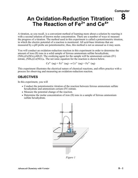 Oxidation Reduction Titration Lab Answers Doc