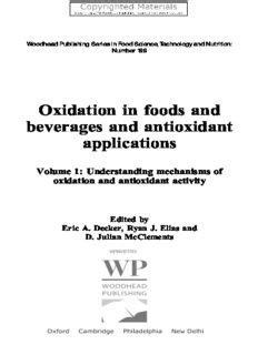 Oxidation in Foods and Beverages and Antioxidant Applications Vol. 1 Understanding Mechanisms of Ox Epub