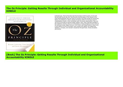 Oz Principle Individual Organizational Accountability Reader