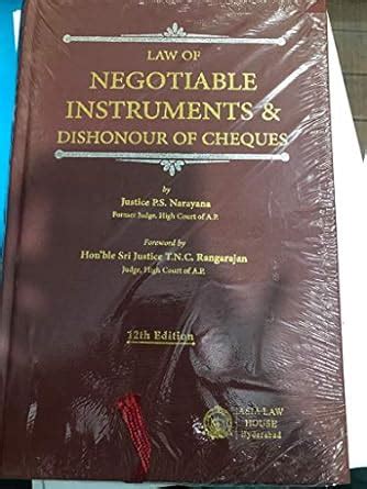 P.S. Narayan's Law of Negotiable Instruments and Dishonour of Cheques Kindle Editon